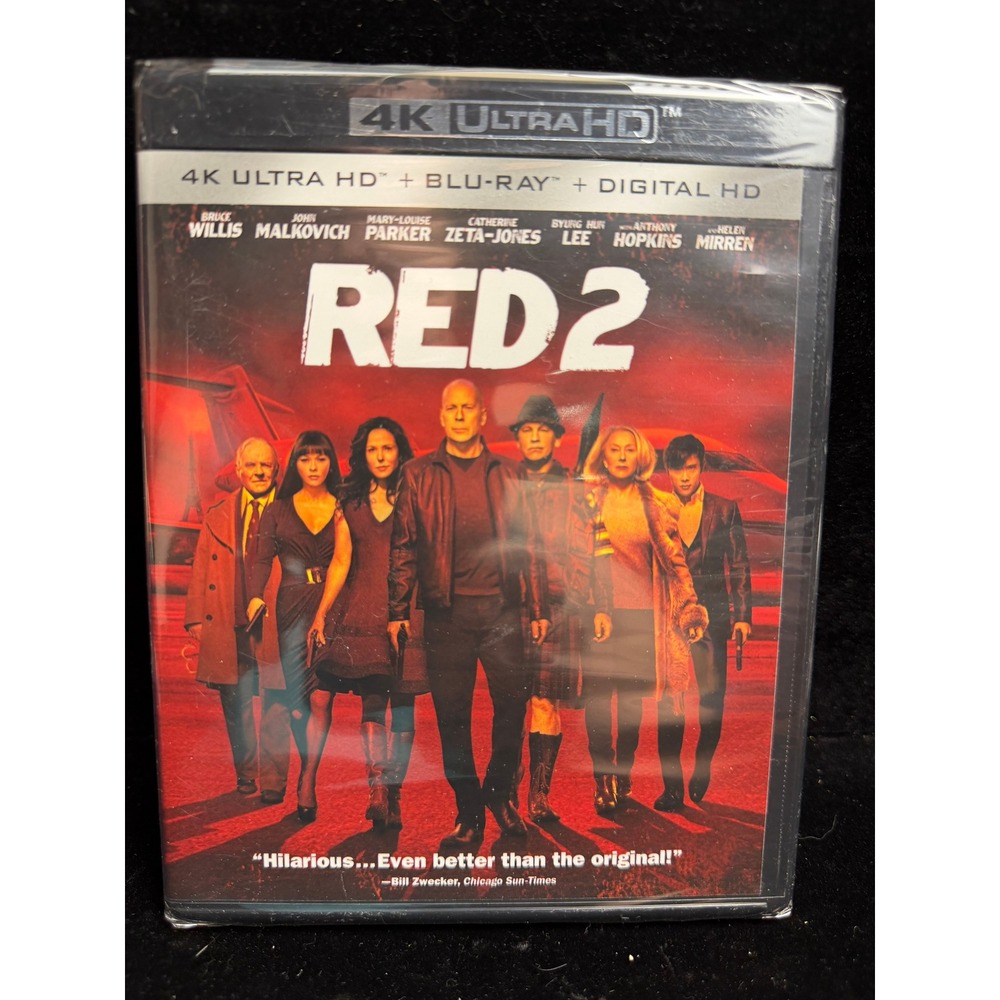 Red 2 4K Ultra HD Blu-ray Digital Bruce Willis John Malkovich Action Movie New
